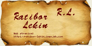 Ratibor Lekin vizit kartica